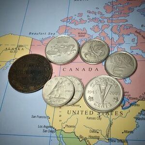 Canadian Coin Collection (Nickels, Dimes, and Large Cent)